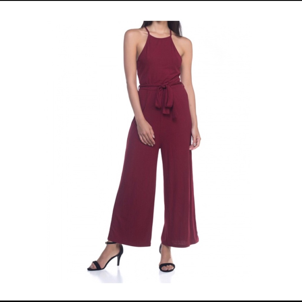 ✨x2 HP✨ Casual Burgundy Jumpsuit